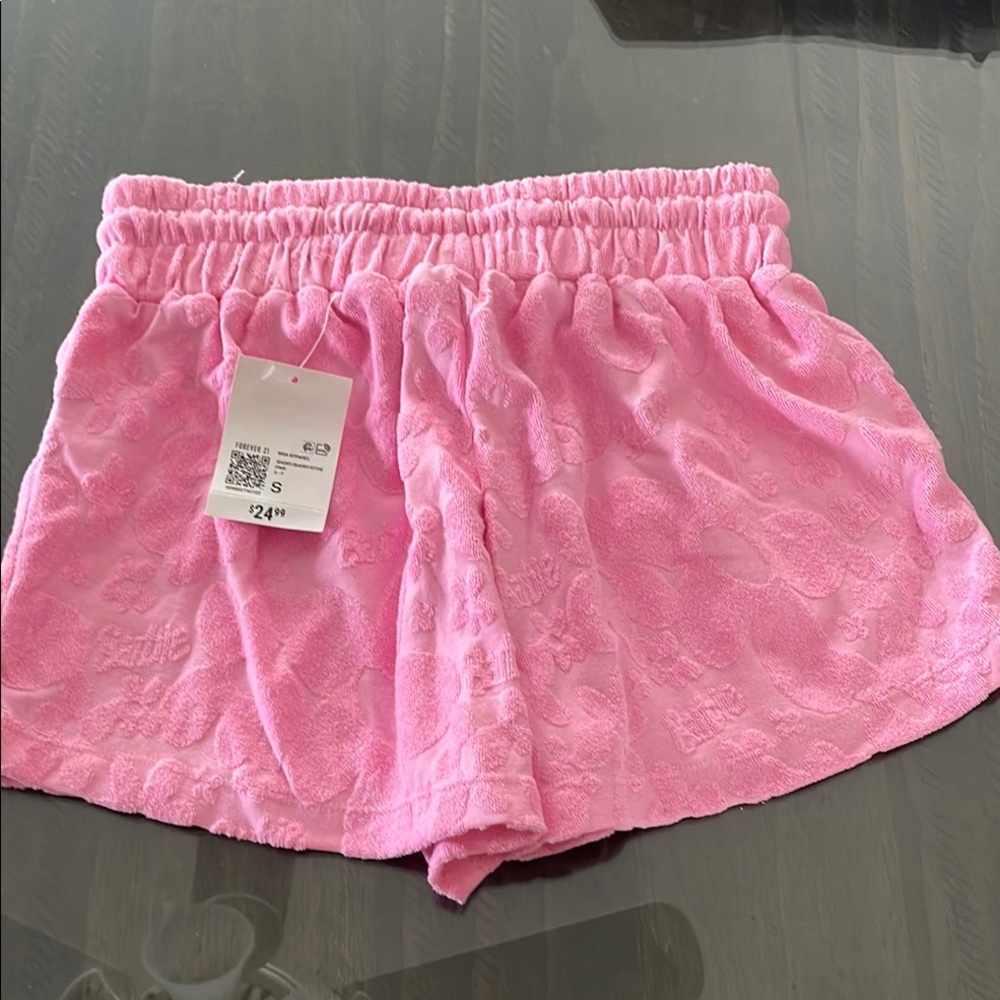 Pink Beaded Drawstring Shorts - Picture 3 of 3
